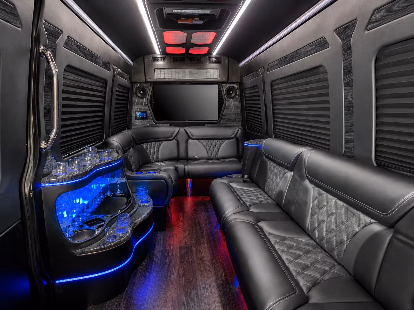 fall river 30 passenger party bus interior