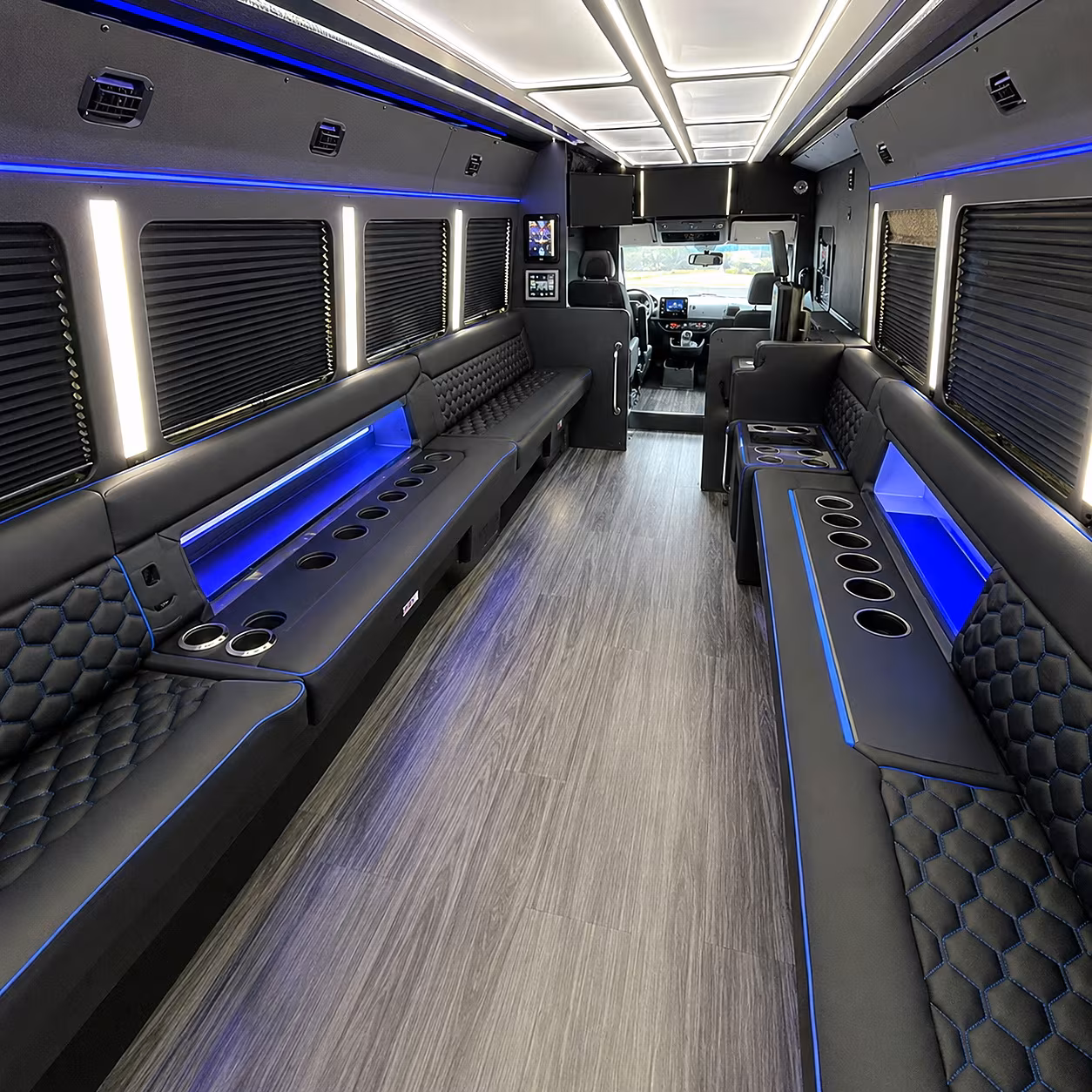 fall river party bus rental interior