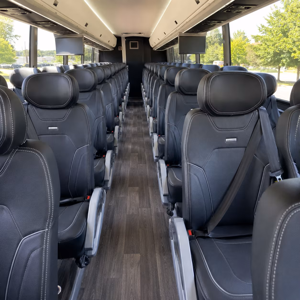 taunton charter bus rental interior